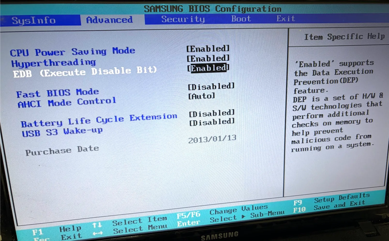 BIOS ADVANCED